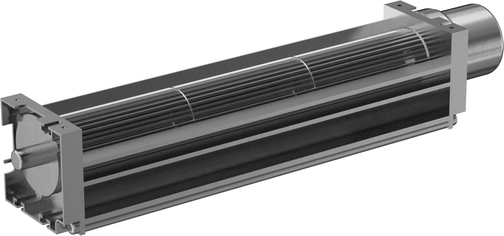 Geniş Akışlı Ekipman Soğutma Üfleyici, 24V DC, 2" Yüksekliğinde x 10.13" Genişliğinde x 1.88" Derinliğinde Toplam