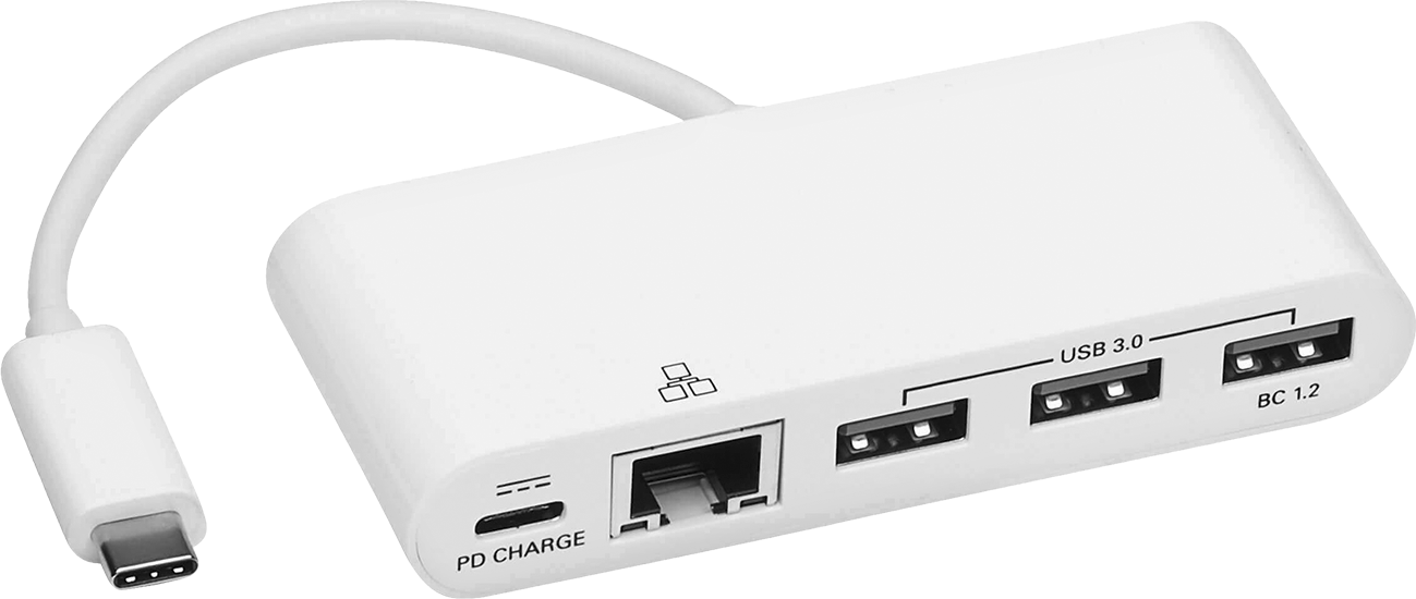 Göbek, 3.2 Gen 1 USB A x 3 USB A, USB C, RJ45 — 6", 4 3⁄8", Düz