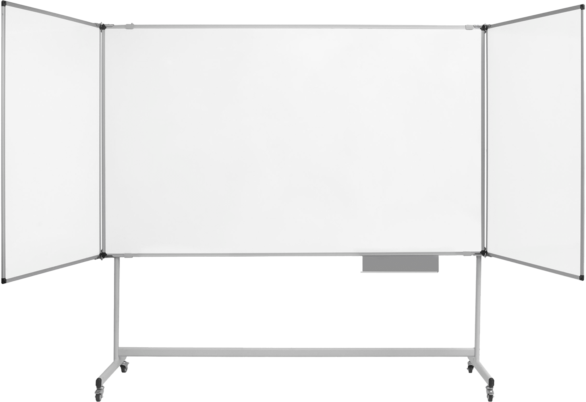 Mobil Beyaz Tahta, Çelik Çerçeveli Boyalı Çelik, 118" Genişlik x 39" Yükseklik — 118", 39", Beyaz