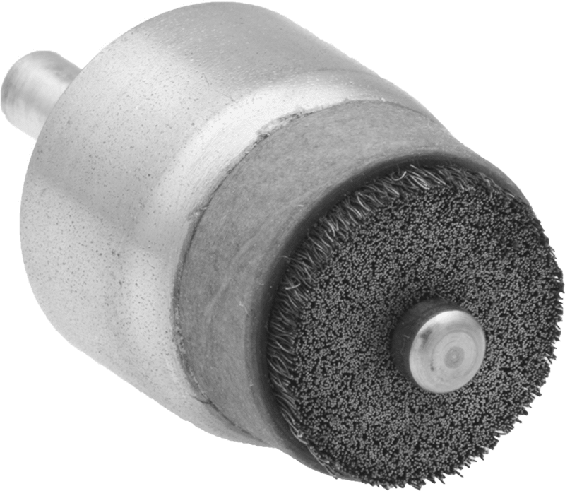 Şaftlı Pilot Kılavuzlu Uç Fırçası, Delikli Düz Yüzeyler için, 1/2" Çap ve 3/32" Pilot