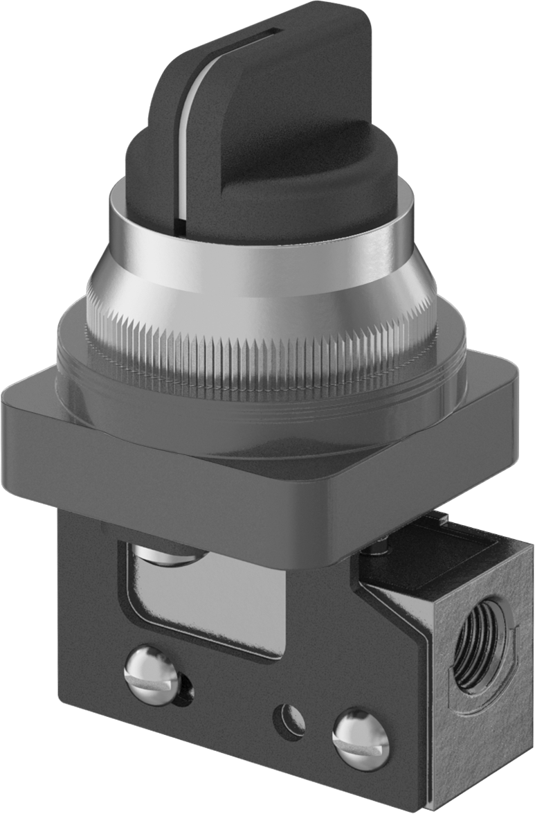 Hava Yön Kontrol Vanası, Normalde Açık/Kapalı Akış, 1/8 NPT, 1-7/8" Uzunluk