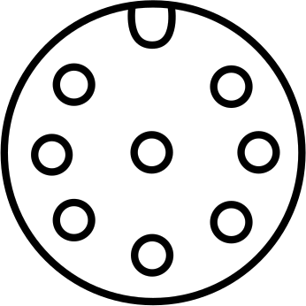 A-Code, 8-Pole Female