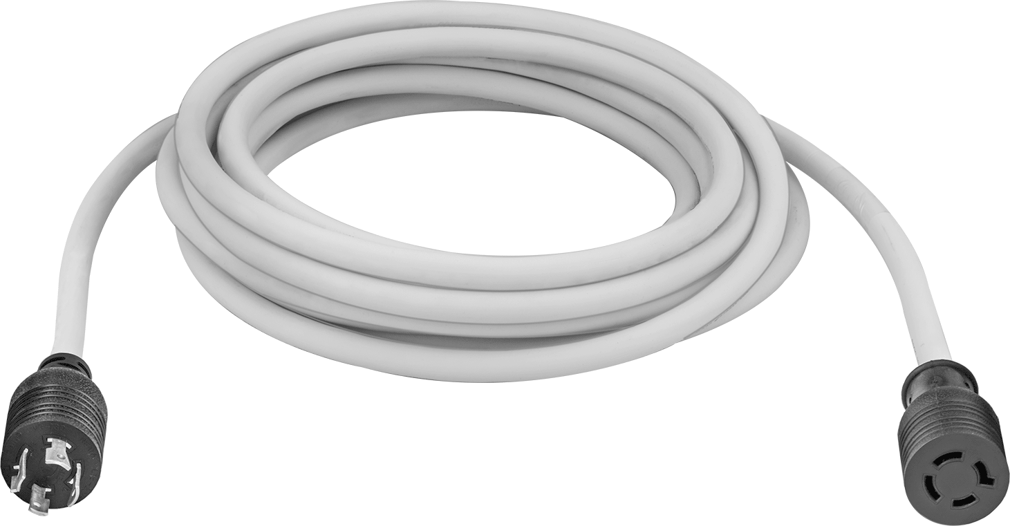 Uzatma Kablosu, Aşınmaya Dayanıklı, Turn-Lock, NEMA L15-20, 25 Fit Uzunluk