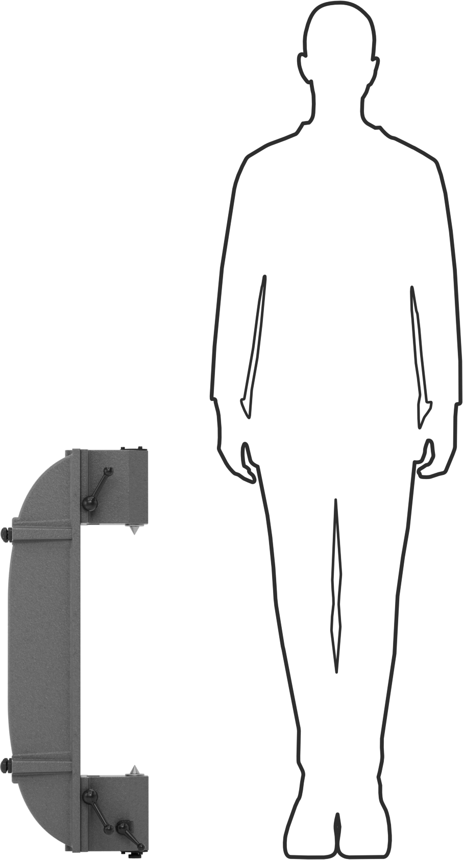 Tezgah Merkezi, 18" uzunluk x 8" çaplı iş parçası için