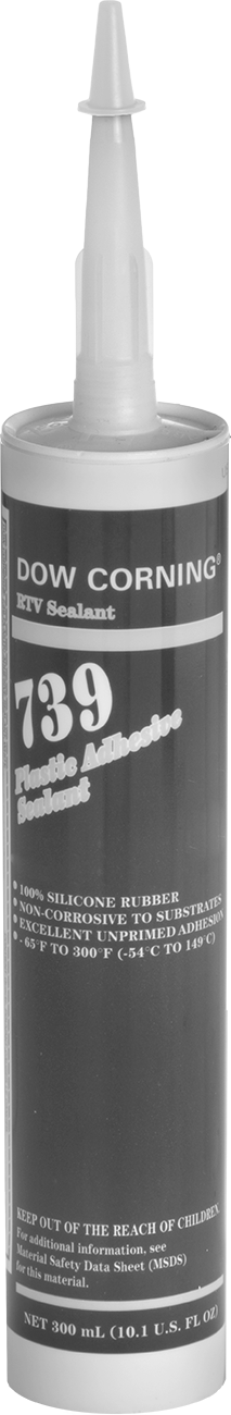 Paslanma ve Aşınmaya Dayanıklı Silikon Kauçuk Sızdırmazlık Maddeleri, Dow Corning 739, 10.1 FL. oz. Kartuş