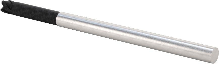 Karbür Yuvarlak Kenarlı Kare Uçlu Freze, 6 mm Çap, 0.5 mm Köşe Kesim Yarıçapı