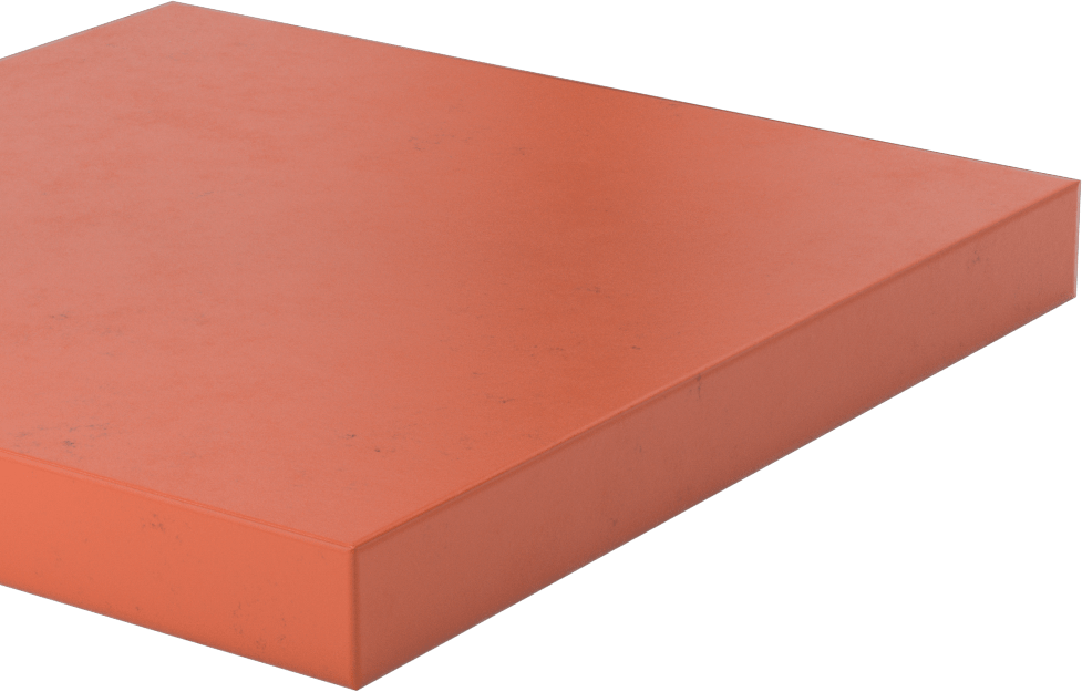 Yüksek Sıcaklık Silikon Kauçuk Levha, Ekstra Kalın, 6" x 6", 5/8" Kalınlık