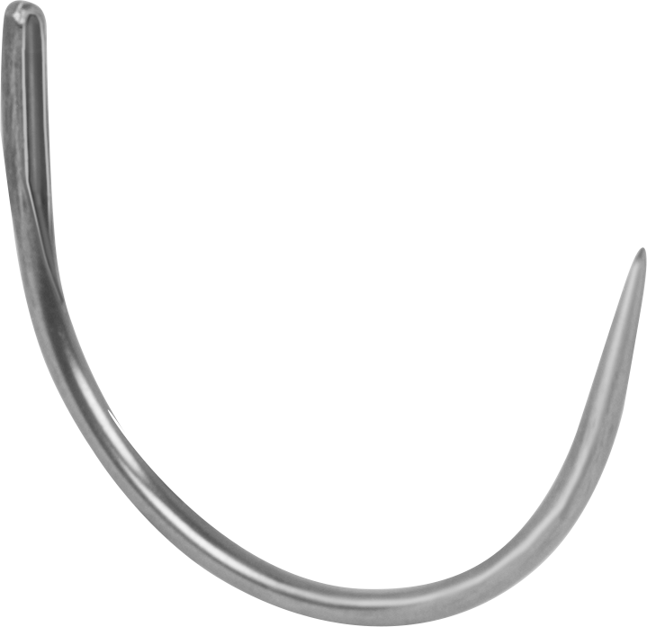Dikiş İğnesi, Kavisli, 0.036 inç Çap, 2-1/2" Uzunluk