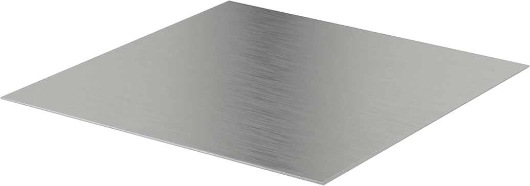 Parlatılmış Çok Amaçlı 304 Paslanmaz Çelik Sac, Fırçalanmış #3, 0.024 inç Kalınlık, 6" x 6"