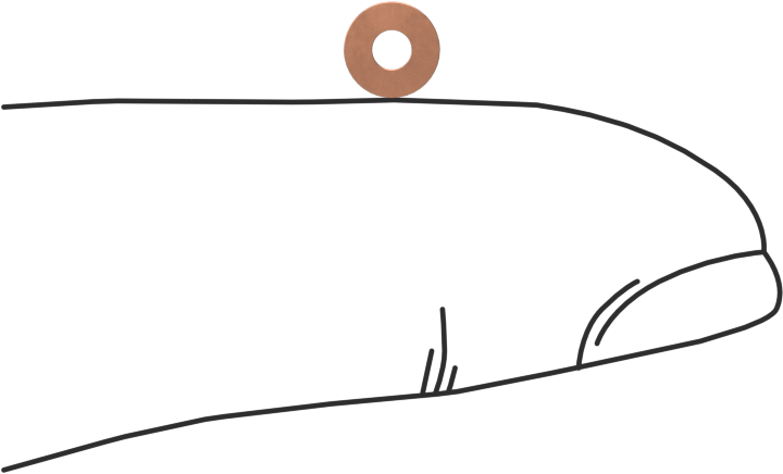 Bakır Mil. Spec. Pul, 1 Numaralı Vida Boyutu için, 0.078" İç Çap, 0.188" Dış Çap, MS15795-501