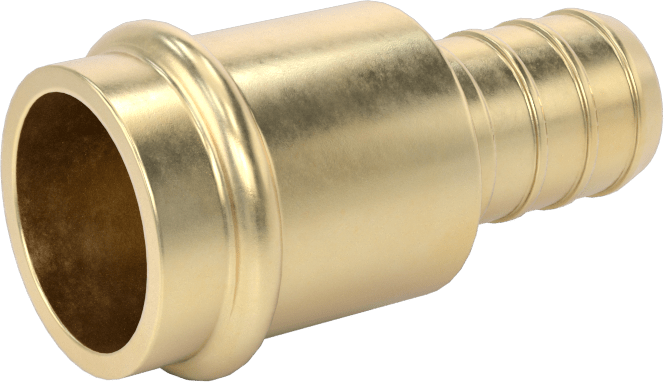 İçme Suyu için Tırnaklı Boru Bağlantı Parçası, Adaptör 1/2" İç Çap x 5/8" Dış Çap Dişi Soket, Bronz