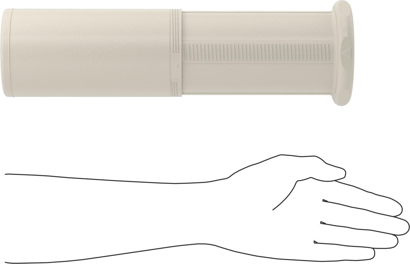 Uzunluğu Ayarlanabilir Nakliye Tüpü, Yuvarlak, Bükerek kilitleme, Beyaz, 3.35" İç Çap, 8"-14" İç Uzunluk