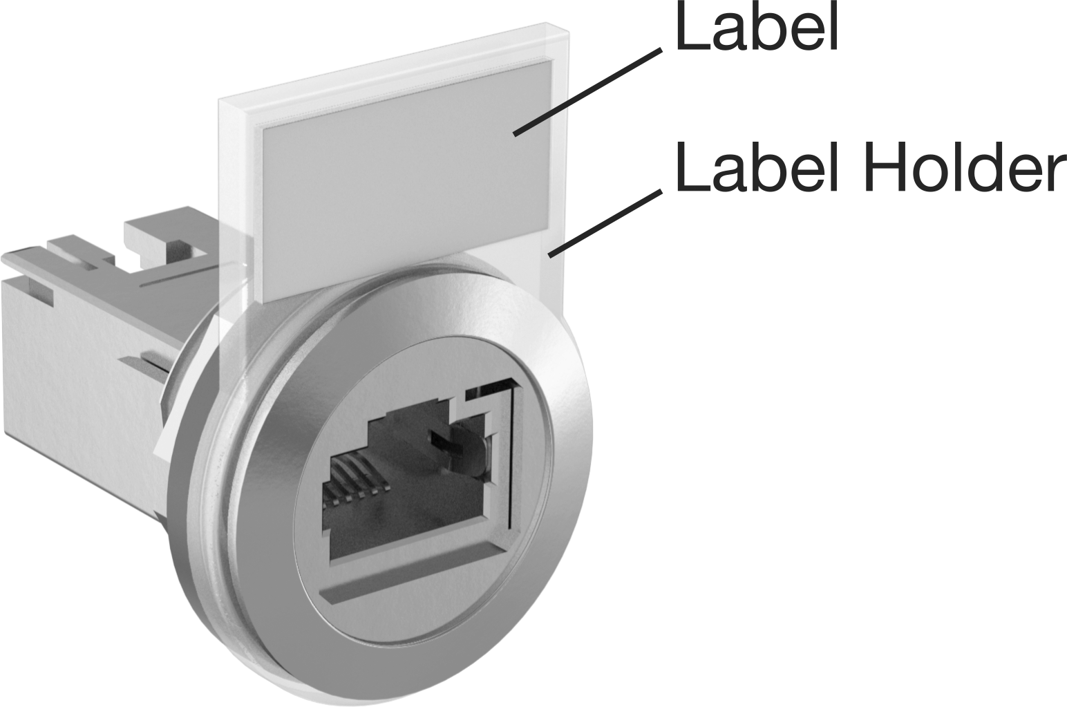 Shown with Label and Label Holder