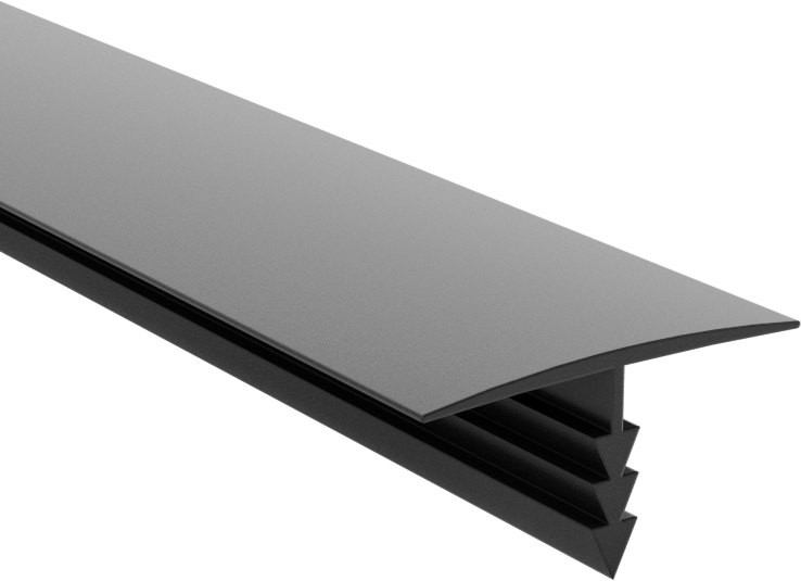 Polietilen Plastik Geçmeli Kenar Çıtası, 7/8" Genişlik x 3/64" Dış Yükseklik