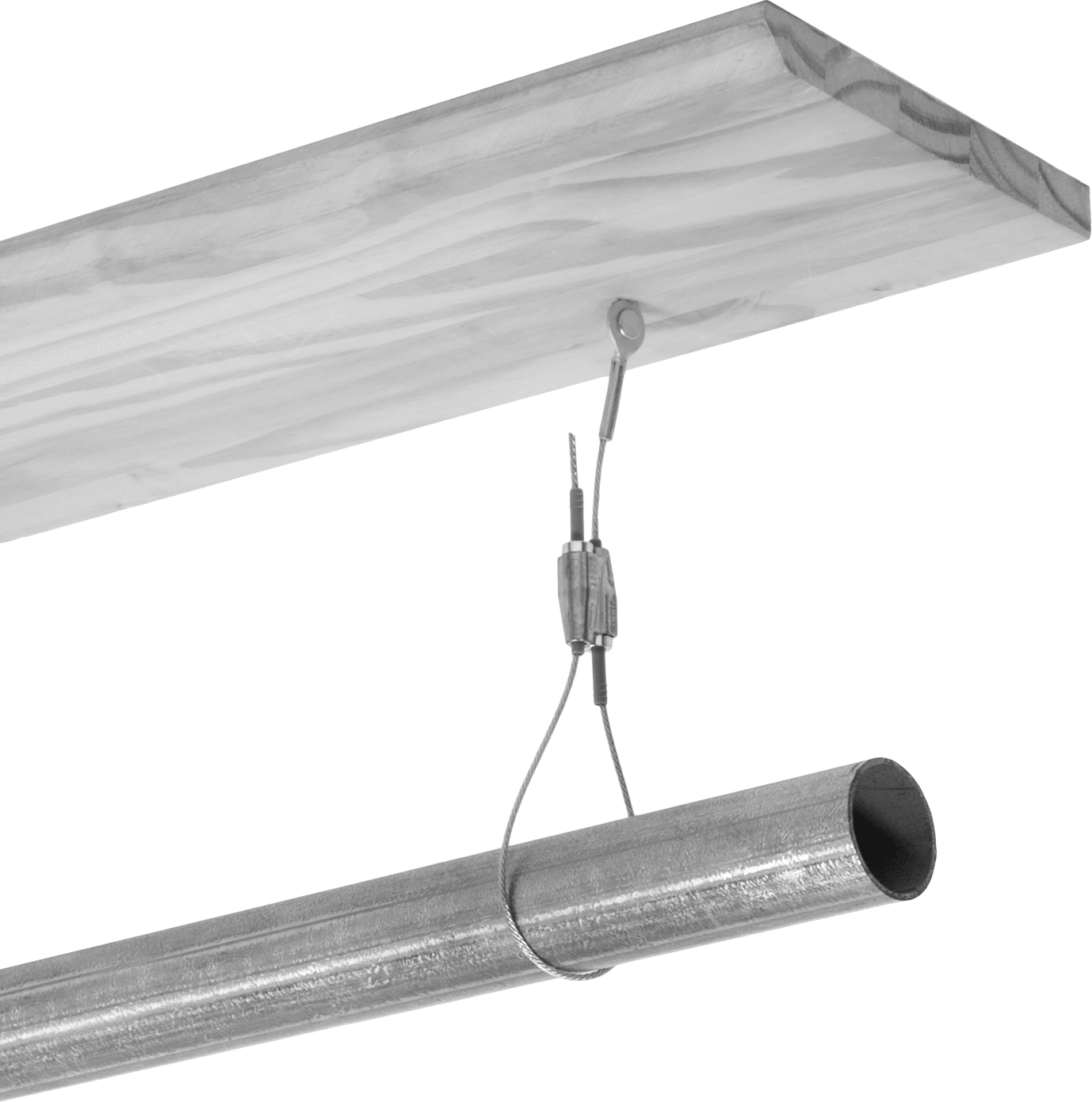 Ayarlanabilir İp - Kaldırma Amaçlı Değildir, Döngü-Dişli Saplama, Galvanizli Çelik, 1/8" Çap, 5' Uzunluk