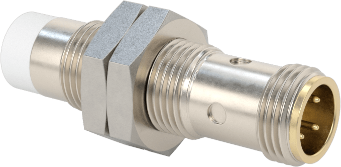 DC Metal Nesne Yakınlık Anahtarı, Pirinç, Mikro M12 Konektörli Çıkıntılı, 12 mm Çap