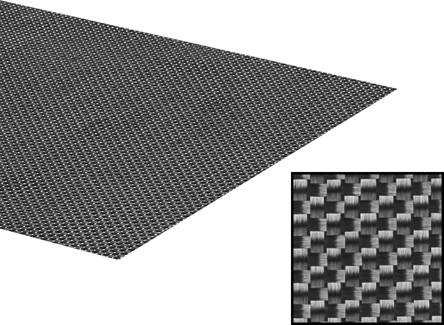 Karbon Fiber Levhalar, 50" Genişlik x 36" Uzunluk x 0.012" Kalınlık