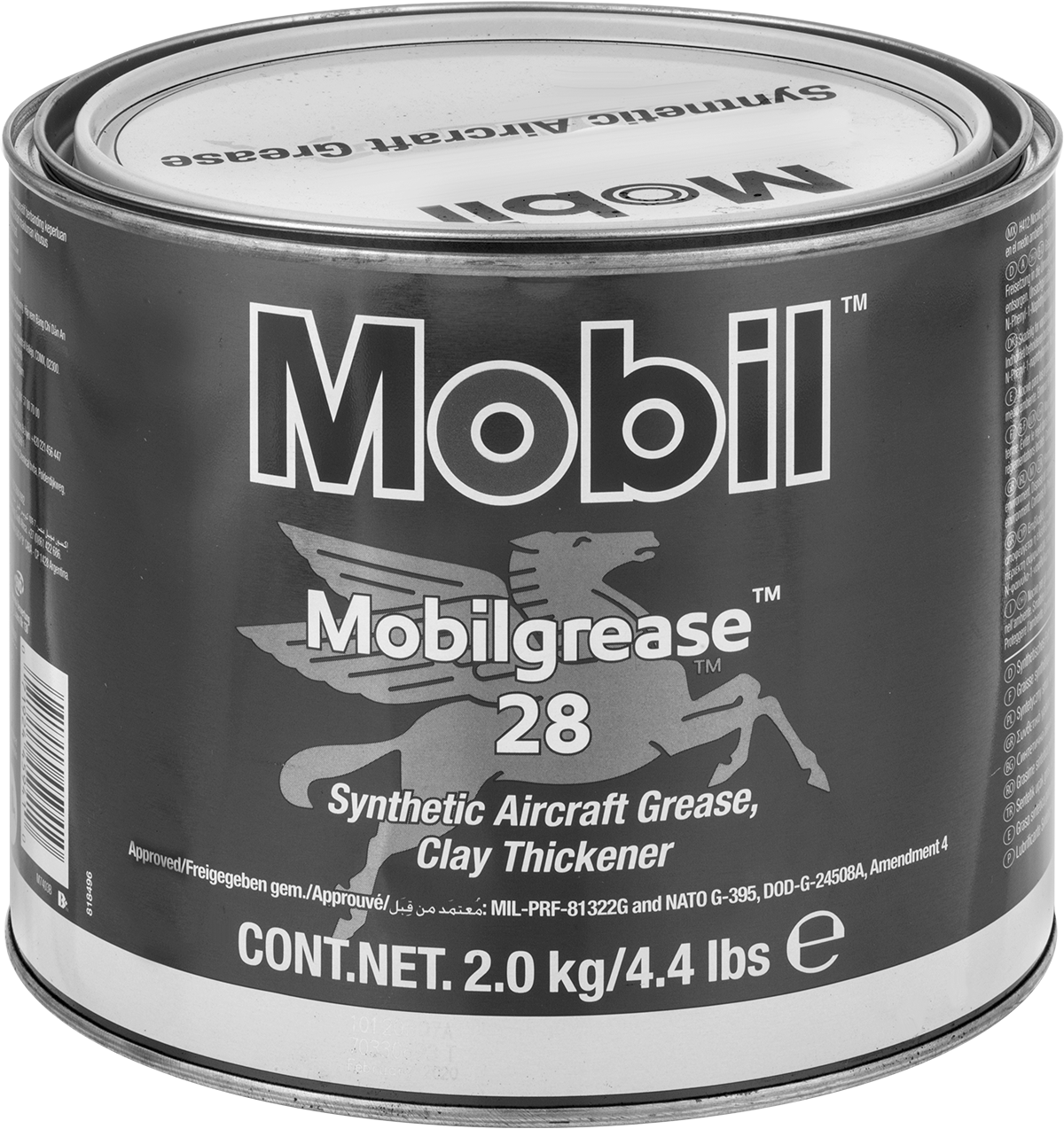 Mobil Gres, Mobilgrease 28, NLGI Sınıf 1.5, 4.4 lb. Teneke Kutu