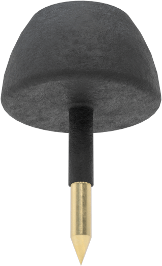 SBR Kauçuk Çivili Tamponlar, Düz Üstlü, 3/8" Dış Çap