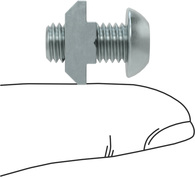 T-Yivli Çerçeve, Kendinden Hizalamalı Somun ve M8 Düğme Başlı, 1.5", 30 mm ve 40 mm Ray