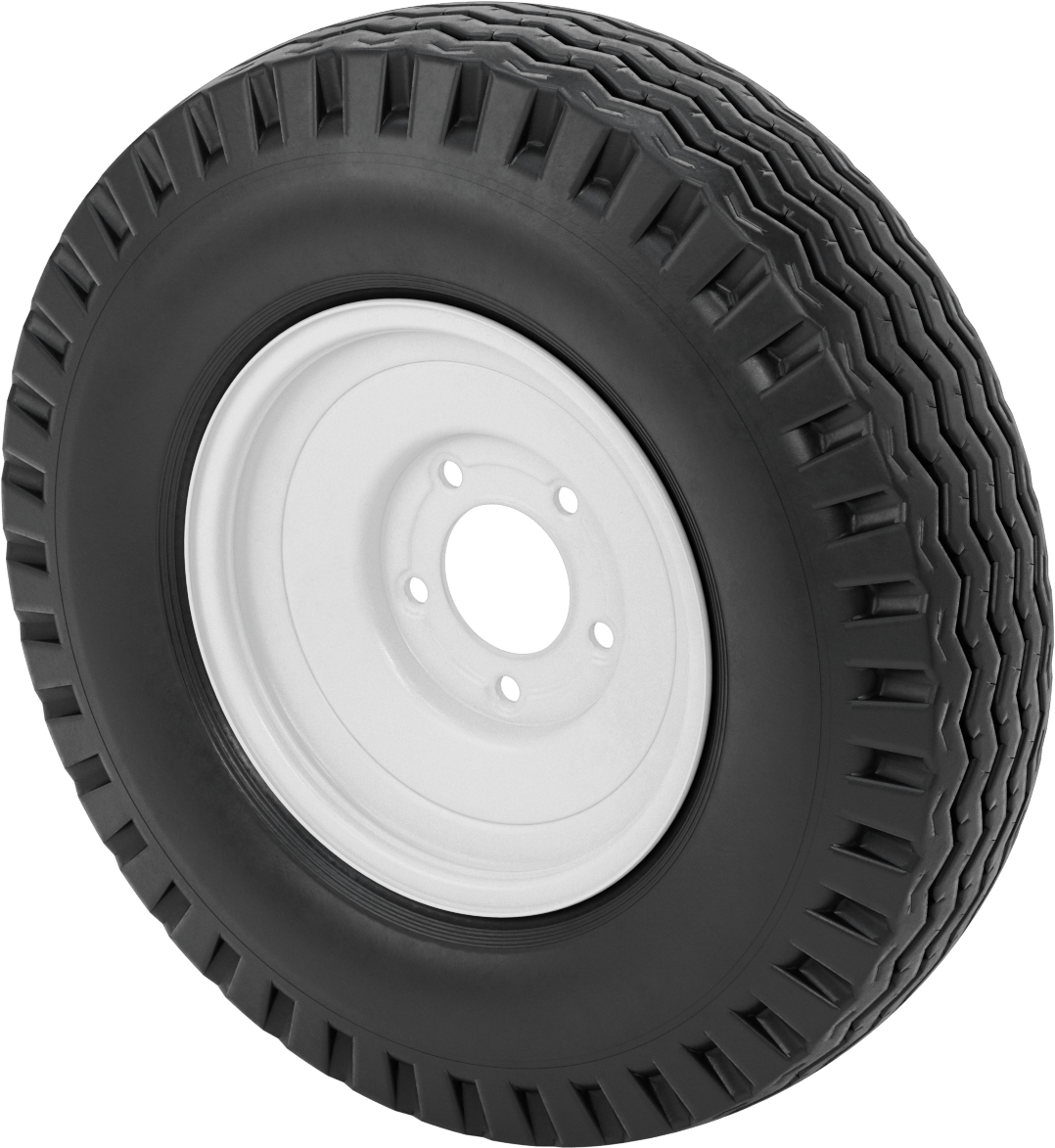 Otoyol Kullanımı için Çelik Göbekli Pnömatik Römork Tekerleği, 5 Montaj Deliği, 21-7/8" Çap x 5-5/8" Genişlik
