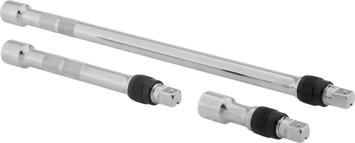 Güvenli Tutuşlu Soket Uzatma Parçası, 3 Parçalı Set, 3/8" Kare Tahrik — 3⁄8", 3", 6", 12", Secure-Hold Uzatma