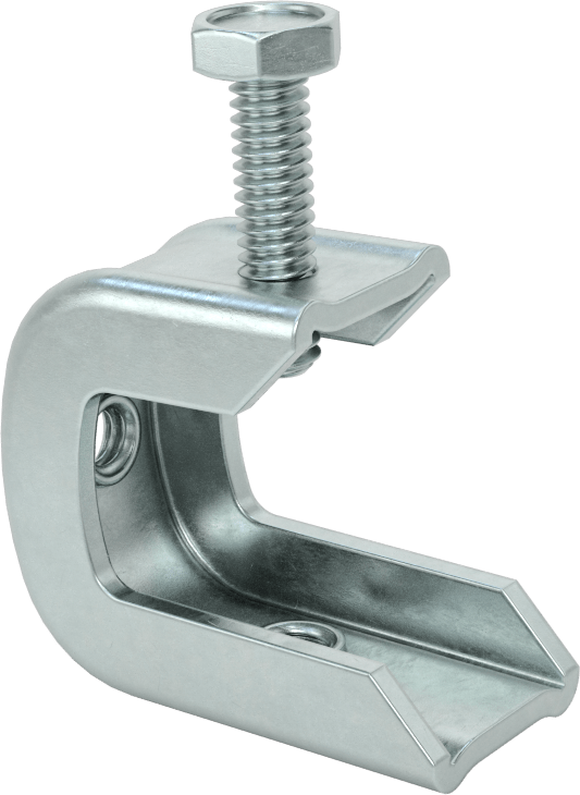Gijon için Kiriş Kelepçesi, Alttan Montaj, Çinko Kaplı Çelik, 1/4"-20 Çubuk Boyutu için