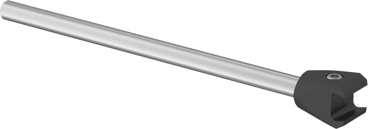 Konveyör Kılavuzu için Plastik Kelepçeli 9 inç Uzunluğunda Katı Montaj Çubuğu — Montaj Çubuğu, 1⁄2", 9"