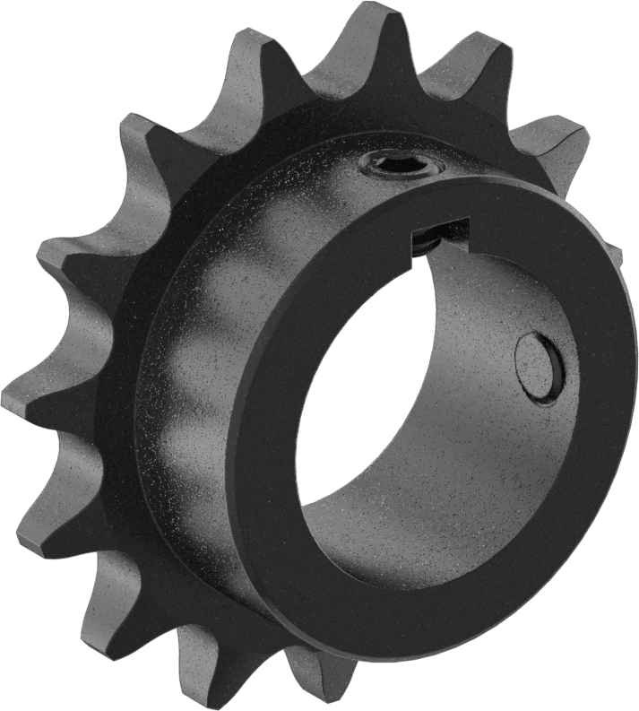 Çelik Tek Sıralı Dişli, ANSI 40 Makaralı Zincir ve 1-1/4" Mil Çapı için, 15 Diş