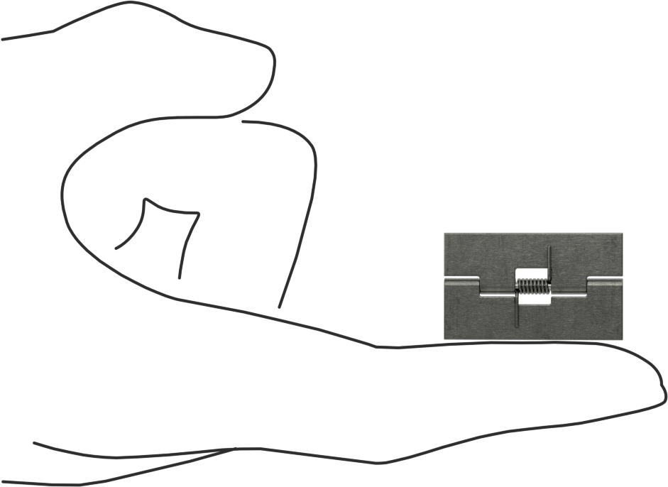 Yaylı Menteşe, Kendinden Açılan, Çelik, 1-1/4" x 3/8" Kapı Kanadı