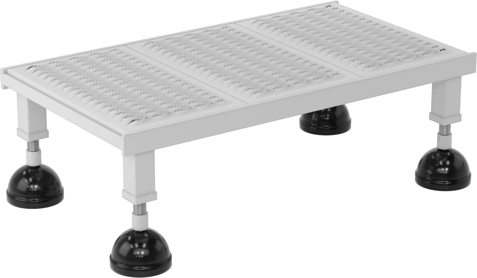 Yuvarlanan Çalışma Platformu, Sarı Toz Boyalı Çelik, 8-3/4" ila 12" Yükseklik x 36" Genişlik Toplam — 1, Cal/OSHA Compliant Title 8 Secti…