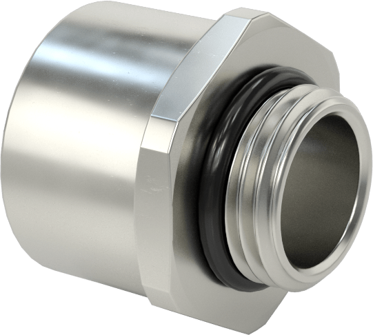 Dişli Adaptör, Nikel Kaplı Pirinç, 1/2 NPT Dişi - M16 Erkek — M16, Metric, NPT, Conduit, Cord Grip, Electrical Box