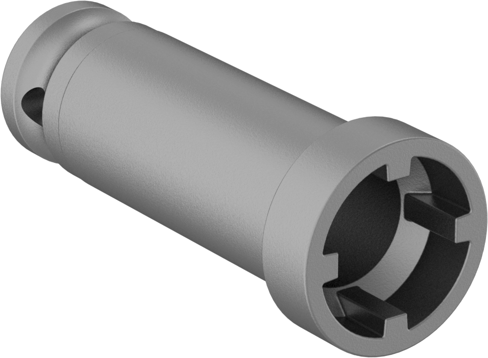 Anahtar Soketi, 4-Pin, 3/8" Tahrik, 18 mm Boyut, 56.200 mm Uzunluk, M10 Somun için