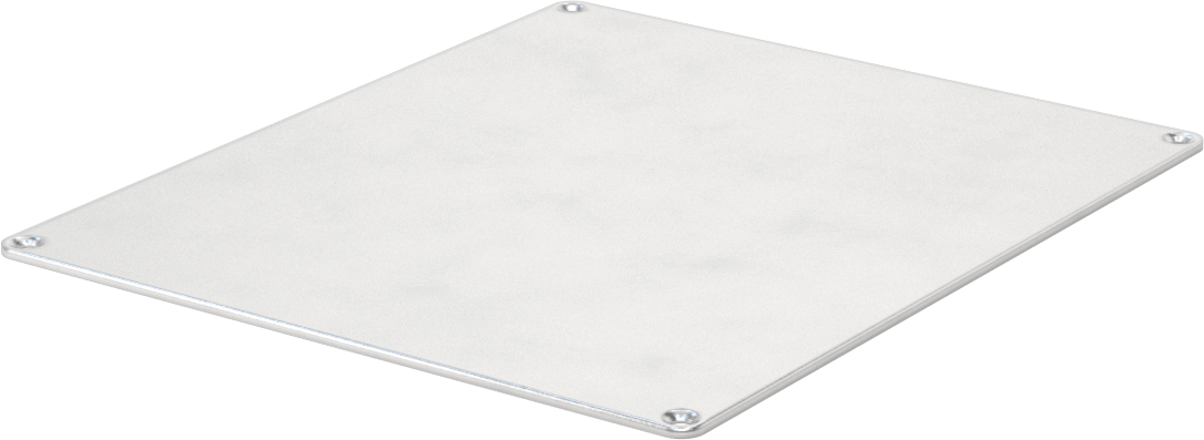 Devre Kartı Muhafazası için 7-3/4" x 6-1/2" Toz Geçirmez Uç Kapağı — Alüminyum, 7 3⁄4", 6 1⁄2"