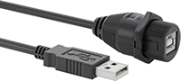 Islak Ortam USB Kablosu, A Fiş x Vidalı Muhafazalı B Soket