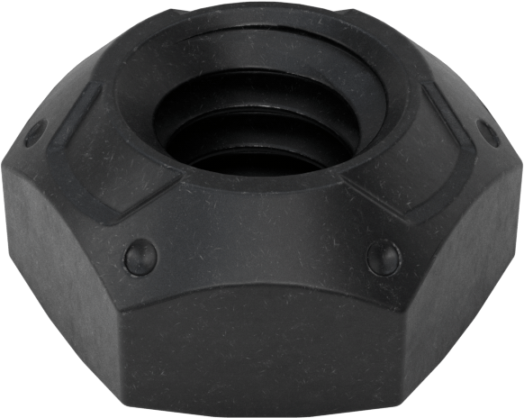 Top-Lock Deforme Edilmiş Dişli Kilit Somunu, Siyah Oksit Yüksek Mukavemetli C Sınıfı Çelik, 1/4"-20 Diş Boyutu