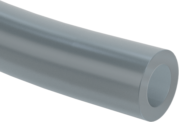 Su Tahliye Hatları için Yumuşak PVC Plastik Boru, 3/8" İç Çap, 5/8" Dış Çap, Yarı Şeffaf Gri
