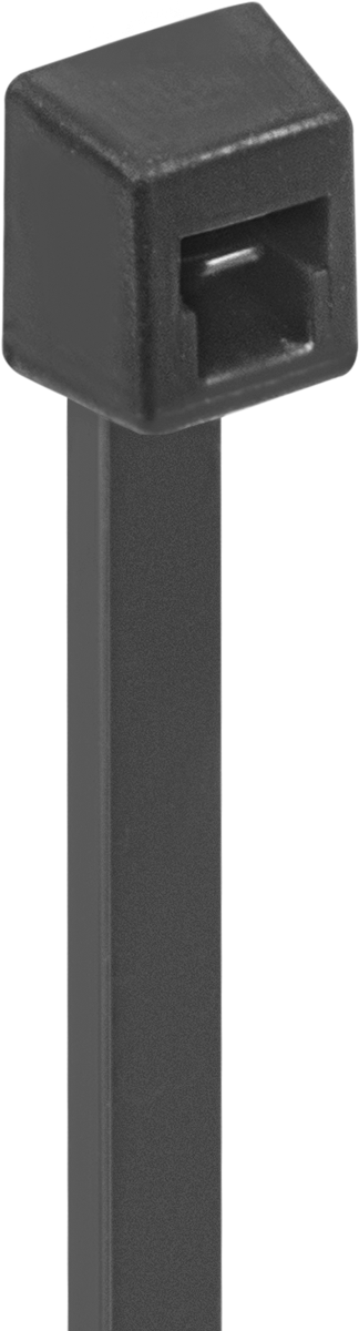 Naylon Plastik Kablo Bağı, Dar, 3" Uzunluk, 5/8" Maksimum Demet Çapı için, Siyah