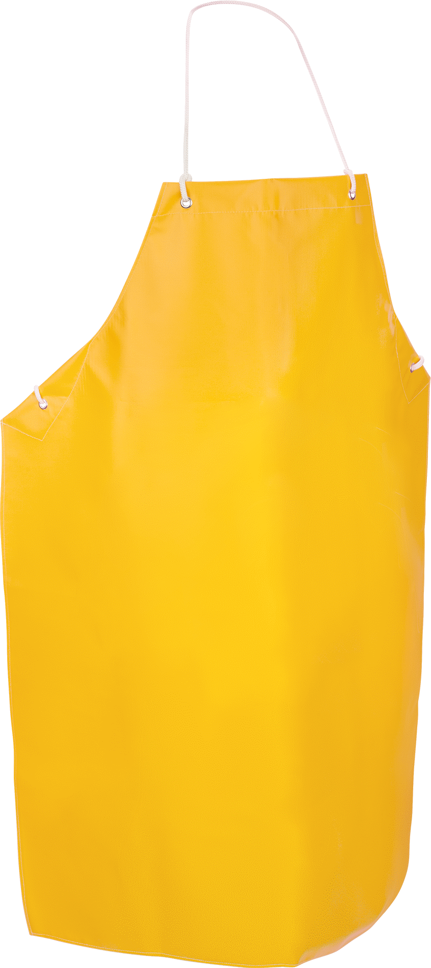 Yaka Tipi Yağa Dayanıklı Atölye Önlüğü, PVC Plastik Kaplı Polyester Kumaş — Yağa Dayanıklı, Suya Dayanıklı, Önlük, Sarı