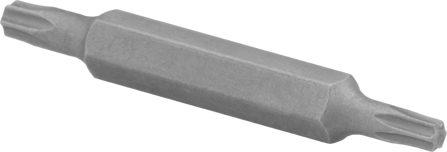 Çift Yönlü Uç, Bilyeli Tespit Mekanizması olmadan, 1/4" Altıgen Şaft, T15 Torx x T20 Torx — 2", Çift Yönlü Altıgen, -