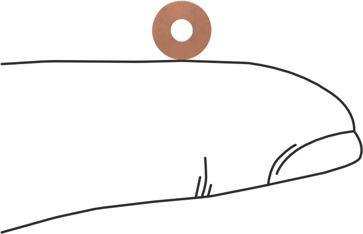 Bakır Mil. Spec. Pul, 2 Numaralı Vida Boyutu için, 0.094" İç Çap, 0.25" Dış Çap, MS15795-502