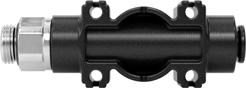 Bas-Bağlan Bağlantı Parçaları ile Açma/Kapama Vanası, Düğme Kolu, 1/8 BSPP Erkek x 6 mm Dış Çaplı Boru için
