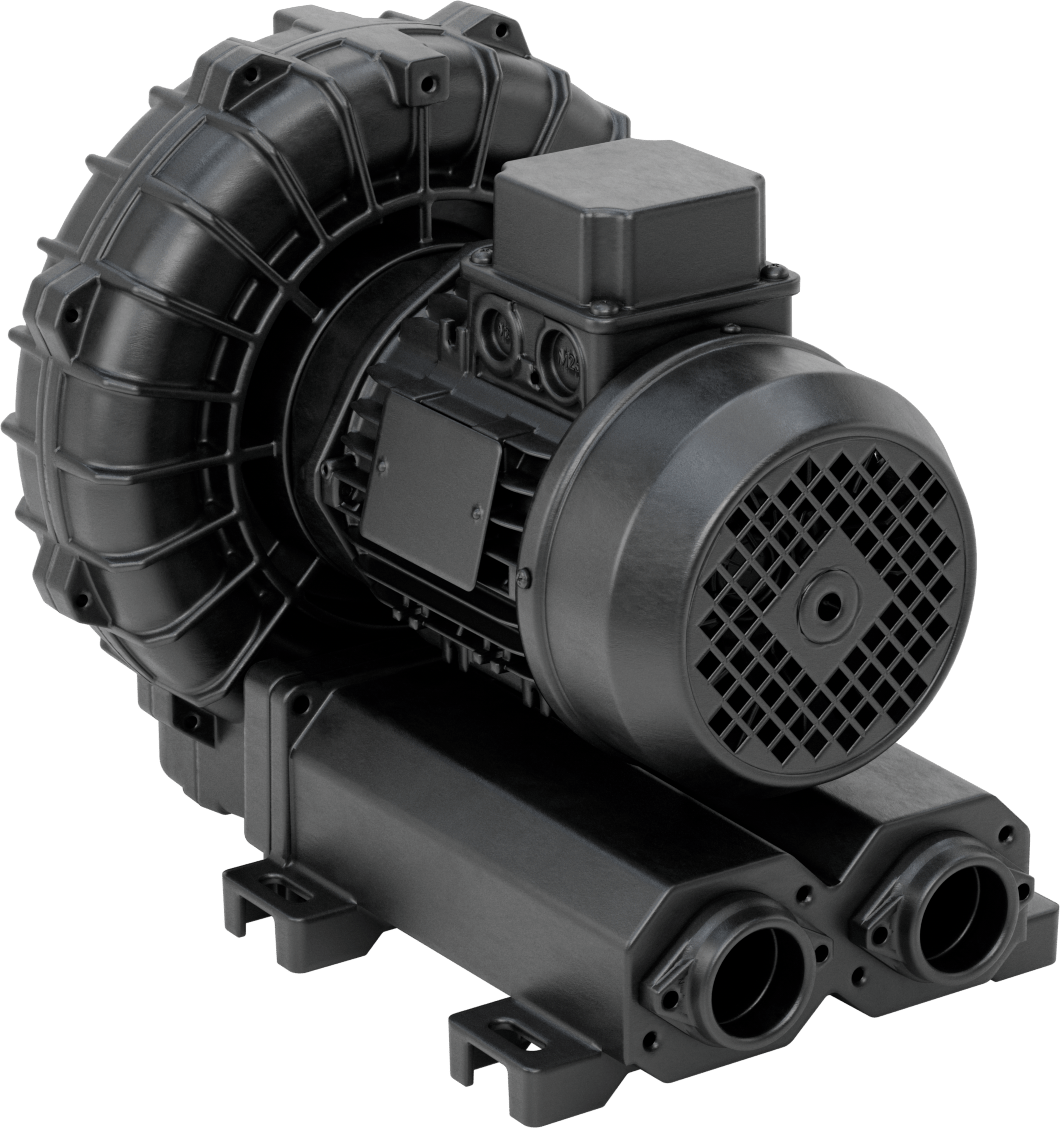 Yüksek Akışlı Düşük Basınçlı Sıkıştırılmış Hava Üfleyici, İki Aşamalı, 3 Fazlı, 208/230/460V AC, 41 CFM@0 PSI
