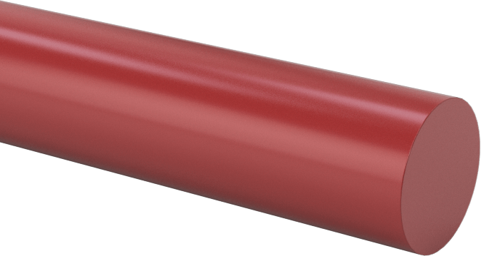 Aşınma-, Darbeye ve Kimyasallara Dayanıklı PTFE Çubuk, LR Sınıfı, 1/4" Çap, 1 fit Uzunluk