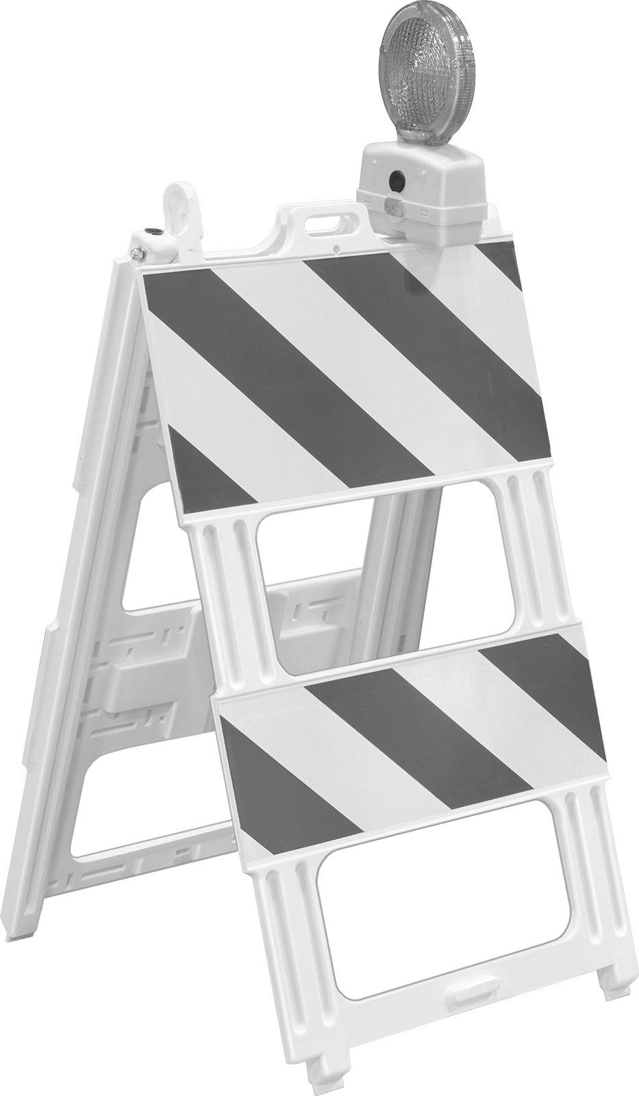 Panel Barikatı, Yanıp Sönen Işıklı — Beyaz, Plastic, Polyethylene, 45"