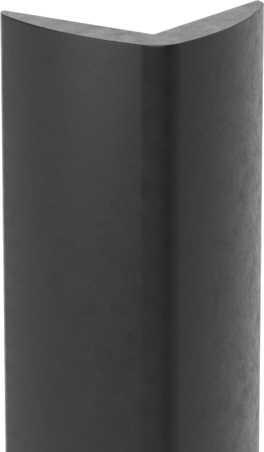 Kauçuk Köşe Koruyucu, Yuvarlak, 4" Genişlik, 4 Fit Uzunluk — Yuvarlak, Köşe, EPDM, Rubber
