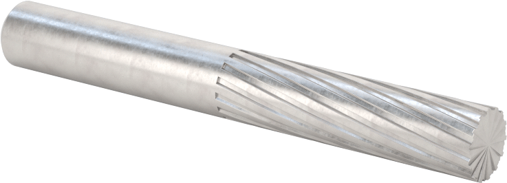 1/4" Çaplı Şaftlı Karbür Freze Ucu, Düz Kesici Silindir, Ticaret No. Sb-1L, Tek Kesim — Silindir, 1⁄4", 1⁄4"
