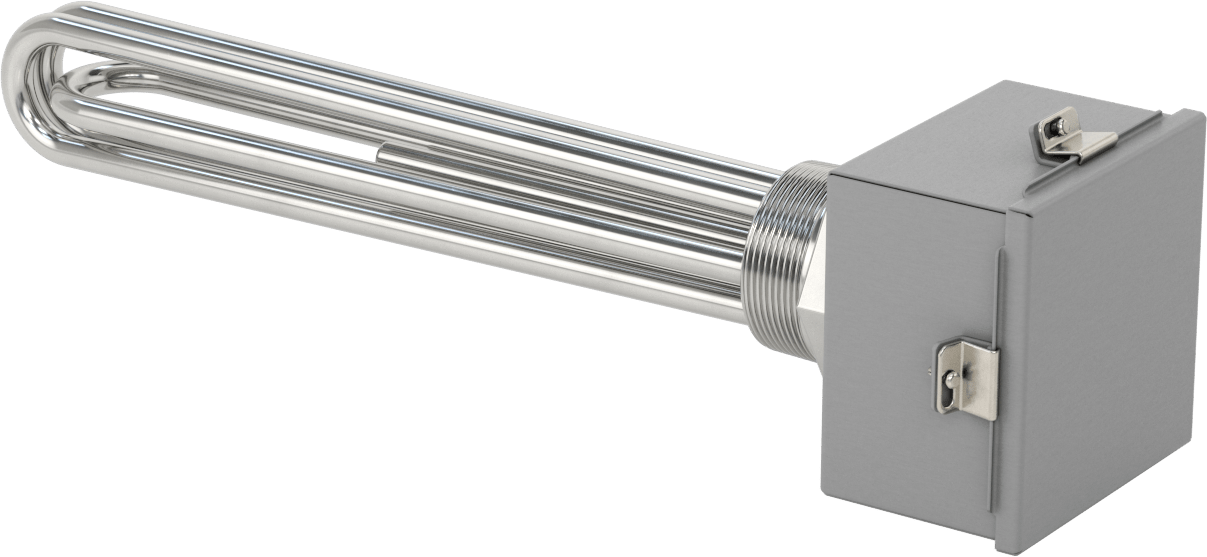 Hijyenik Vidalı Tapa Daldırma Isıtıcı, Su için, 240V AC, Üç Fazlı, 4500W