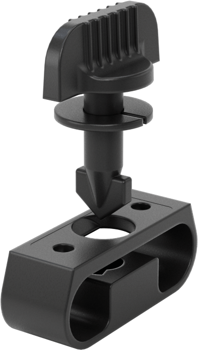 Asetal Çeyrek Dönüşlü Sabit Panel Vidası, Perçin Montajlı Somunlu, Kanat Başlığı, 0.25"-0.3" Toplam Kalınlık için