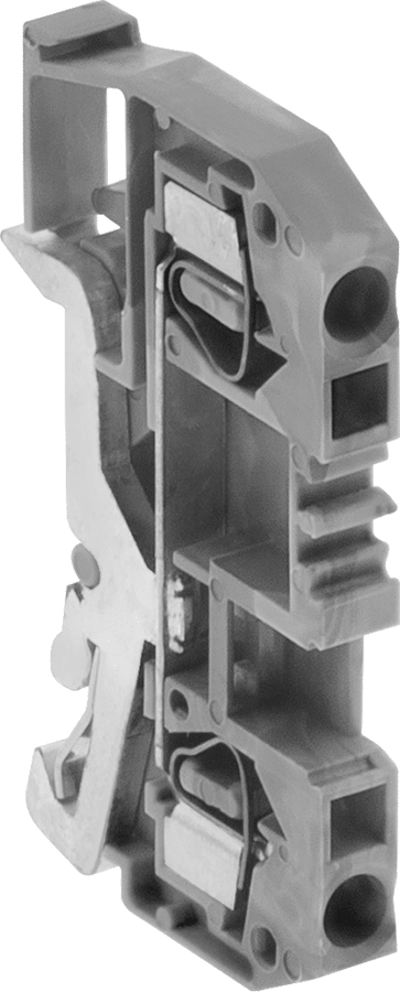 Quick&Secure Modüler DIN-Ray Klemens, 4 Devreli Topraklama, 5 mm Genişlik — 28, 26, 24, 22, 20, 18, 16, 14, 12, DIN Rail, 1